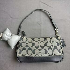 Coach Vintage Y2K Black Signature Jacquard Demi Bag 6094